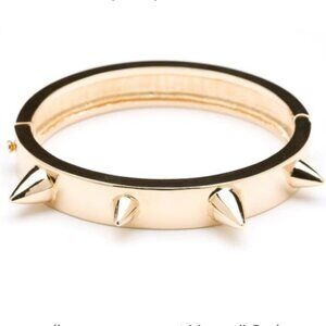 CC Skye Gold Mercy Spike Bracelet 18K Gold Plated Bangle Size 6.75